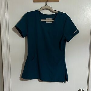 Skechers Women's Teal V-Neck Short Sleeve Scrub Top